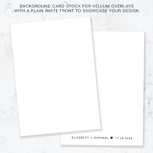 Monogram White Background For Vellum Overlay Invitation