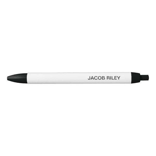 Monogram White  Black Ink Pen (Front)