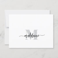 Monogram White Black Silver Colour Personal