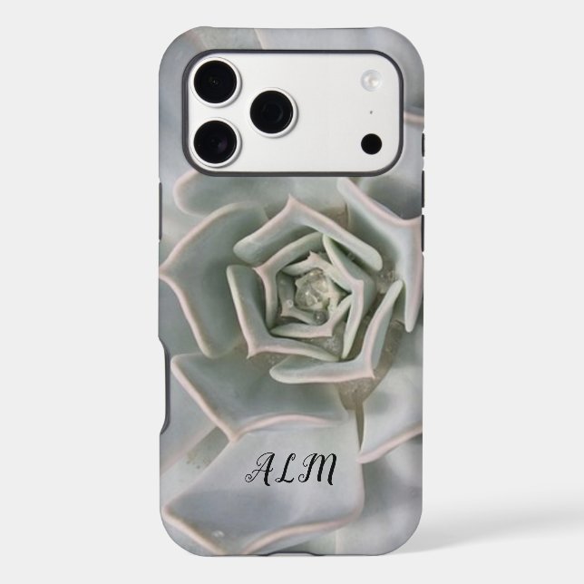 Monogram White Cactus Flower (Back)