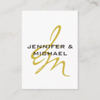 Monogram White Gold Colour Plain Modern Minimalist