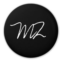 Monogram White on Black