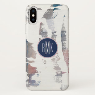 Monogram White Out Crop iPhone X Case