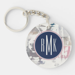 Monogram White Out Crop Key Ring