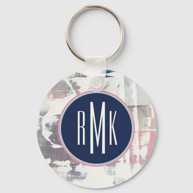 Monogram | White Out Crop Key Ring (Front)