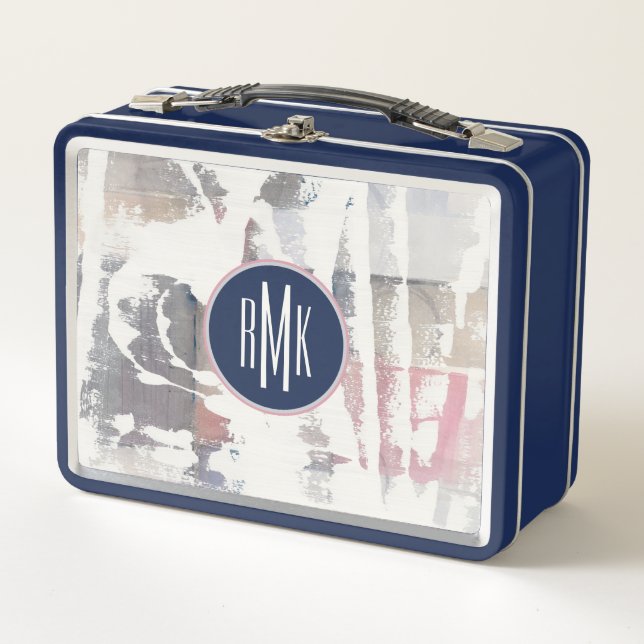 Monogram | White Out Crop Metal Lunch Box (Front)
