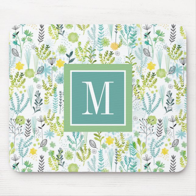 Monogram | Wild and Free Pattern Mouse Mat (Front)