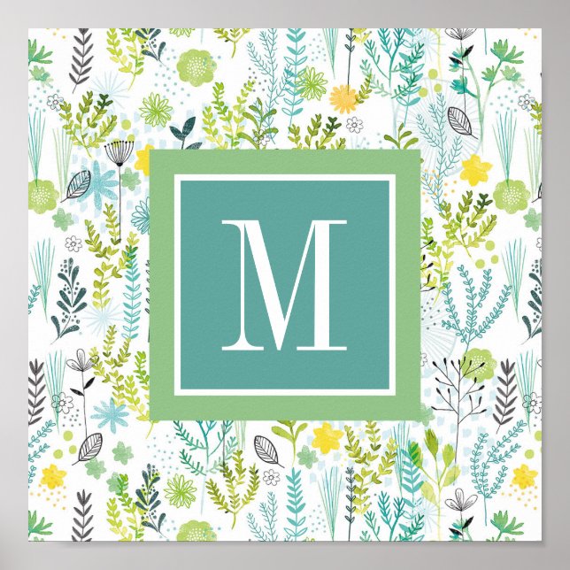 Monogram | Wild and Free Pattern Poster (Front)