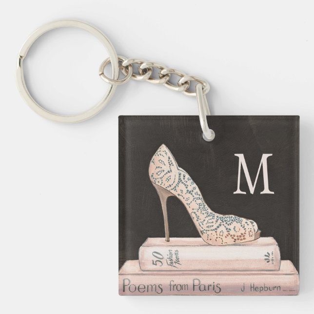 Monogram | Wild Apple | Elegant High Heel Fashion Key Ring (Front)