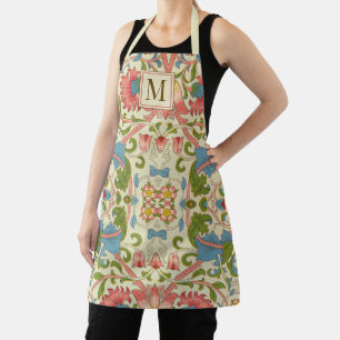 Monogram William Morris Botanical Pattern Apron
