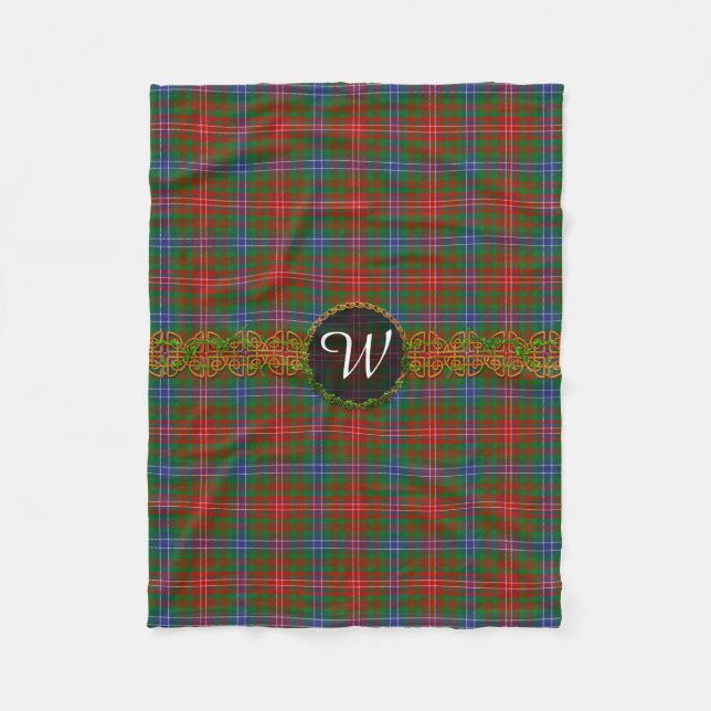Monogram Wilson Tartan Fleece Blanket (Front)