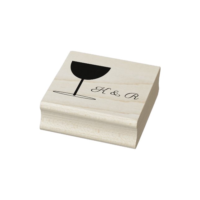 Monogram Wine Glass Art Stamp (Stamp)