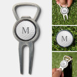 Monogram with a Golf Ball Dimple Background Divot Tool<br><div class="desc">A golf ball print background with your monogram. You can add a name,  monogram or other custom text. If you need to move the art around,  click on the customise button to make changes.</div>