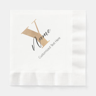 Monogram with Initial Y & Custom Name Personalized Napkin