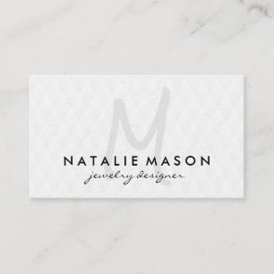 Monogram with Lux Diamond Pattern Business Card