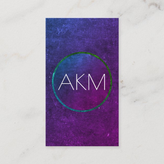 Monogram with Texturised Colour Ways Business Card (Front)