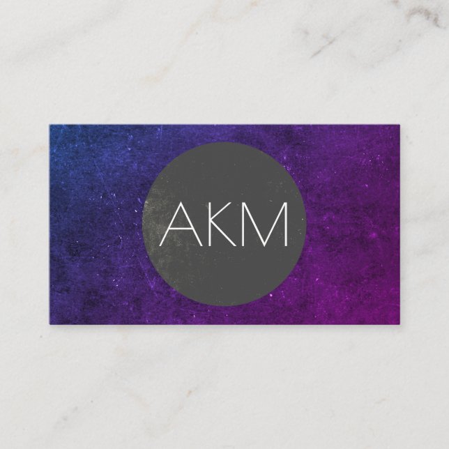 Monogram with Texturised Colour Ways Business Card (Front)