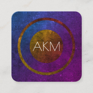 Monogram with Texturised Colour Ways Square Business Card