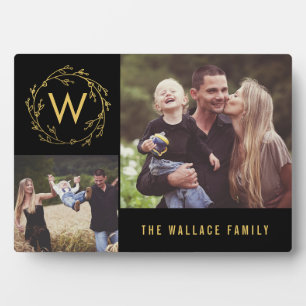 Monogram Wreath Editable Colour Custom Photo Frame