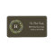 Monogram Wreath Holiday Address Label