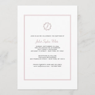 Monogram Wreath Invitation