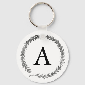 Monogram Wreath Keychain