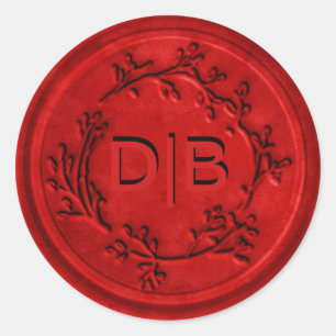 Monogram Wreath Wedding Wax Seal