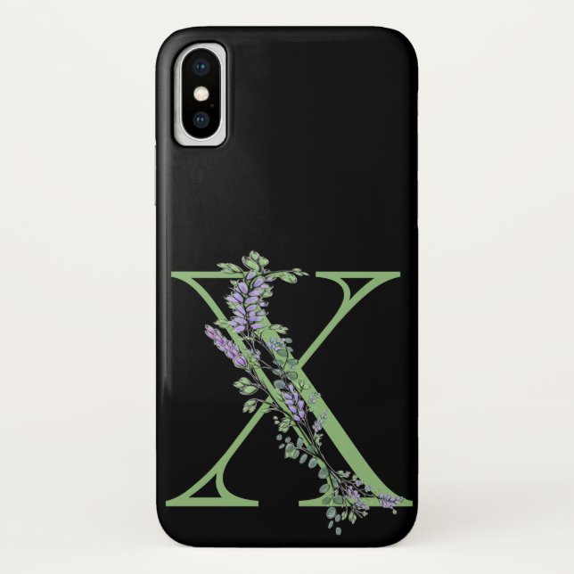 Monogram X Lavender Eucalyptus Case-Mate iPhone Case (Back)