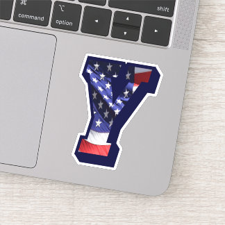 Monogram Y American Flag Letter Y Initial USA