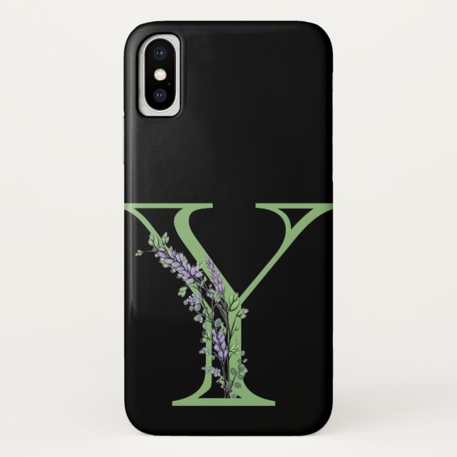 Monogram Y Lavender Eucalyptus Case-Mate iPhone Case (Back)