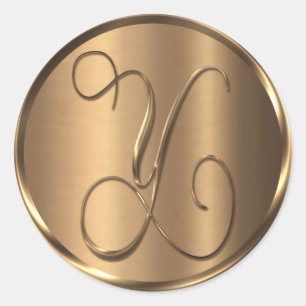Monogram Y NONMETALLIC Bronze Envelope Seal