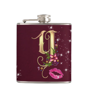Monogram Y Wrapped Flask, 6 oz. Hip Flask