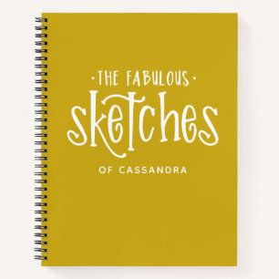 Monogram Yellow Artist Sketchbook Notebook