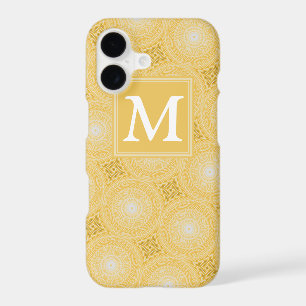 Monogram yellow circles pattern