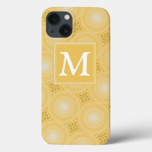 Monogram yellow circles pattern Case-Mate iPhone c 13 Case