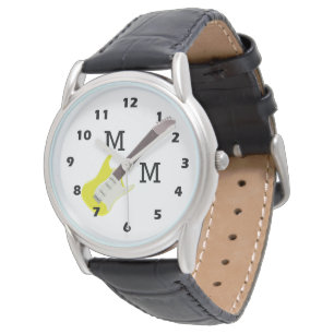 Monogram Yellow Guitar Design Watch