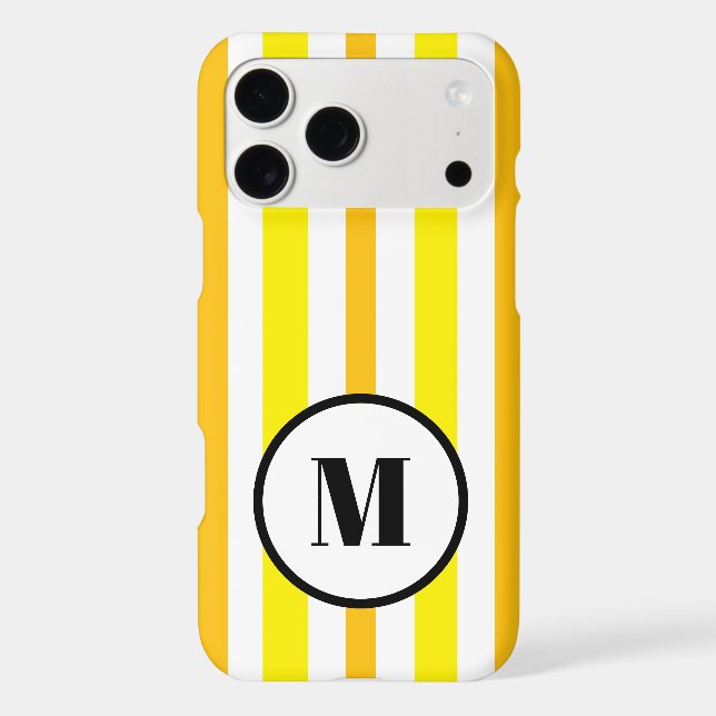 Monogram Yellow Orange White Summer Stripes (Back)
