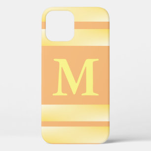 Monogram Yellow Stripe iPhone 12 Case