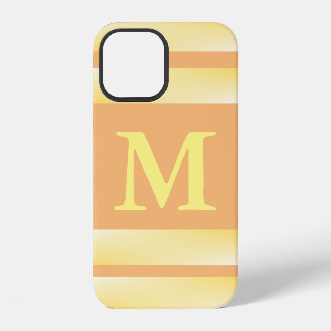 Monogram Yellow Stripe iPhone Case (Back)