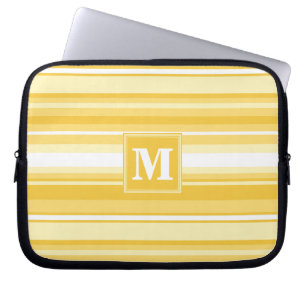 Monogram yellow stripes laptop sleeve