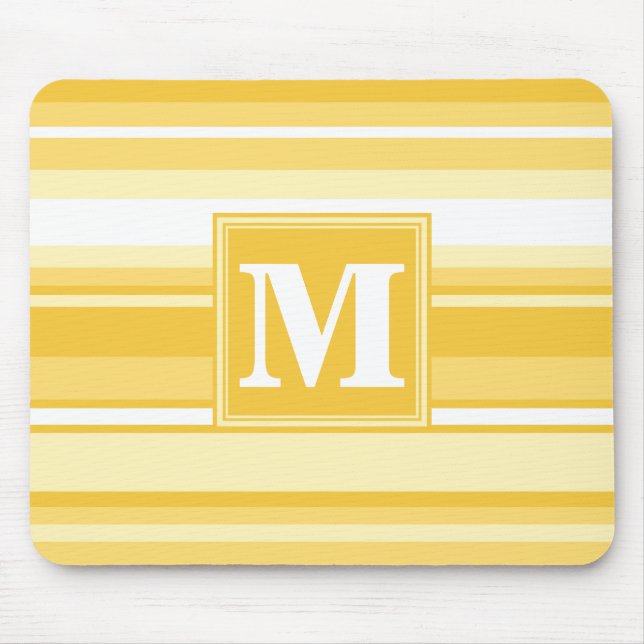 Monogram yellow stripes mouse mat (Front)
