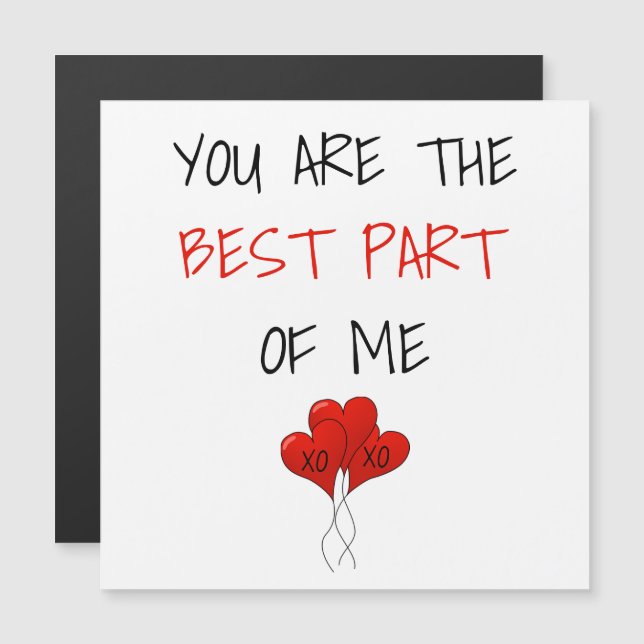 Monogram You are the Best Part of Me Valentines  (Front/Back)