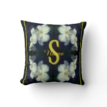 Monogram Your Initial Name Clematis Floral Art