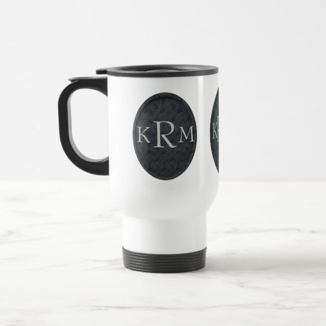 Monogram Your Initials Personalised Travel Mug (Left)