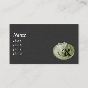 Monogram Your Initials Tulip Flower Art Business Card