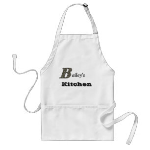 Monogram Your Name B Hydrangea Floral Apron