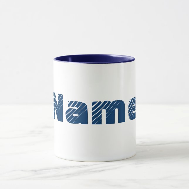 Monogram Your Name Bold Letters Personalised Mug (Center)