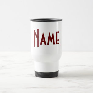 Monogram Your Name Bold Letters Personalised Travel Mug