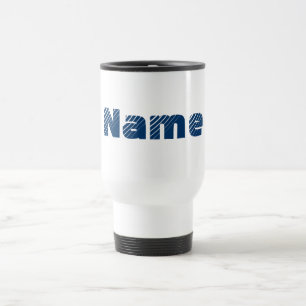 Monogram Your Name Bold Letters Personalised Travel Mug