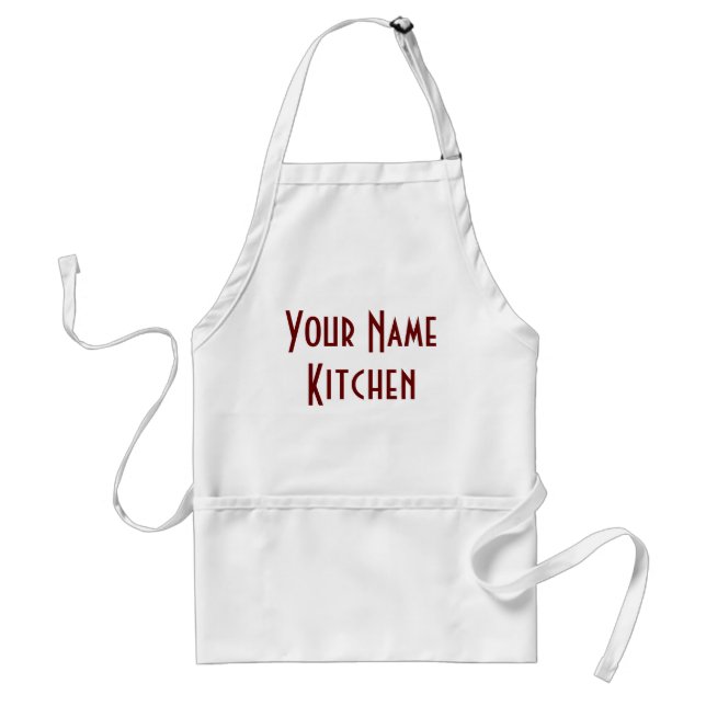 Monogram Your Name Kitchen Personalised Standard Apron (Front)